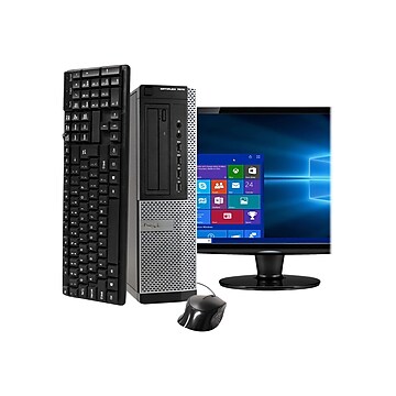Dell OptiPlex 7010 Refurbished Desktop Computer with 22" Monitor, Intel Core i5-3470, 16GB Memory, 1TB HDD