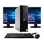 Dell OptiPlex 3050 Refurbished Desktop Computer with two 24" Monitors, Intel Core i5-7500, 16GB Memory, 1TB SSD (BTG-00029397)~#|#~sp132268952_sc7
