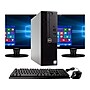 Dell OptiPlex 3050 Refurbished Desktop Computer with two 24" Monitors, Intel Core i5-7500, 16GB Memory, 240GB SSD (BTG-00029404)~#|#~sp132268960_sc7