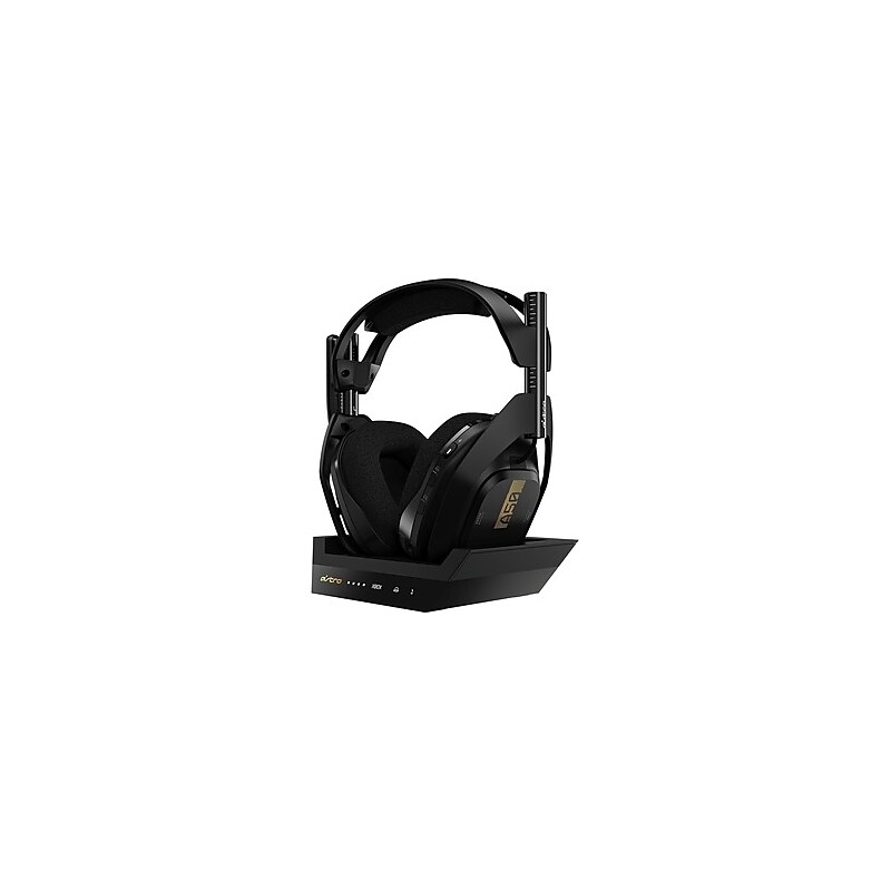 Astro A50 Wireless Gaming Headset with Base Station, Black & Gold (939-001680) image 1