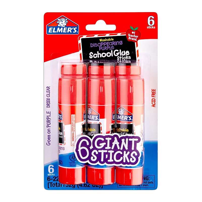 Elmer's Jumbo School Glue Washable Glue Sticks, .77 oz. (E578) image 1