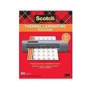 Scotch™ Thermal Laminating Pouches, Letter Size, 100 Pouches (TP3854-100WM)