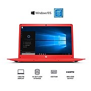 DP Core Innovations CLT146401RD 14.1" Notebook, Intel Atom Z8350, 4GB Memory, 64GB eMMC, Windows 10 Home S, Red