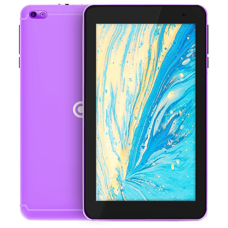 DP Core Innovations 7" Tablet, WiFi, Quad Core, 1GB RAM, 16GB SSD, Android 10.1 Go Edition, Purple (CRTB7001PR) image 1