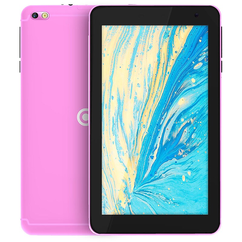 DP Core Innovations 7" Tablet, WiFi, Quad Core, 1GB RAM, 16GB SSD, Android 10.1 Go Edition, Pink (CRTB7001PN) image 1