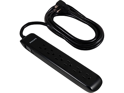 Philips 6-Outlet Surge Protector, 10′, Black (SPP6110BC/37) Sansujyuku sansujyuku.com