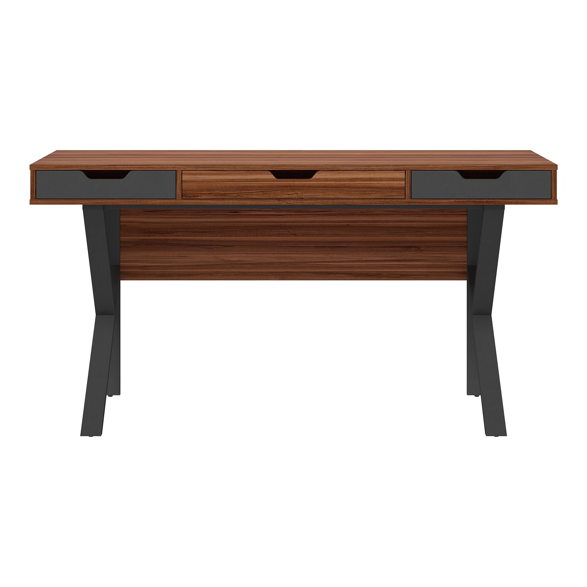 Whalen Stirling 60″W Table, Natural Walnut/Charcoal Gray (SPLS-ST60D) Sansujyuku sansujyuku.com