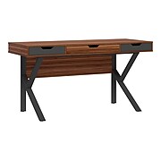 Whalen Stirling 60" Table, Natural Walnut/Charcoal Gray (SPLS-ST60D)