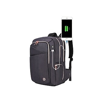 SwissDigital Katy Rose Massaging Backpack, Black (SD1006M-01)