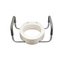 Drive Medical Premium Elongated Raised Toilet Seat with Arms, 8"H, White (12403~#|#~sp132596362_sc7