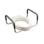 Drive Medical Premium Elongated Raised Toilet Seat with Arms, 8"H, White (12403~#|#~sp132596366_sc7