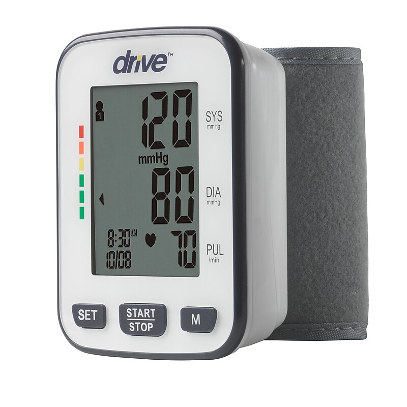 Drive Medical Deluxe Automatic Blood Pressure Monitor, Wrist, White (BP3200) image 1