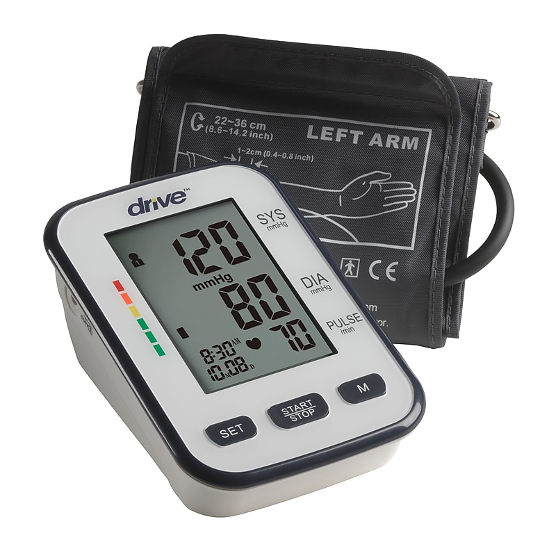 Drive Medical Deluxe Automatic Blood Pressure Monitor, Upper Arm, White (BP3400) image 1