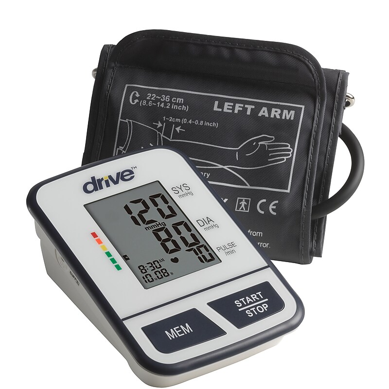 Drive Medical Economy Blood Pressure Monitor, Upper Arm, White (BP3600) image 1