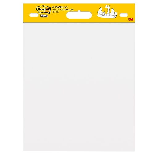 Postit® Mini Super Sticky Wall Easel Pad, 15" x 18", 20 Sheets/Pad, 6