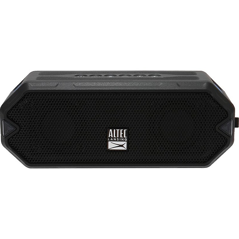 Altec Lansing HydraJolt Everythingproof Wireless Bluetooth Speaker, Black (IMW1200-BLK-STK-2) image 1