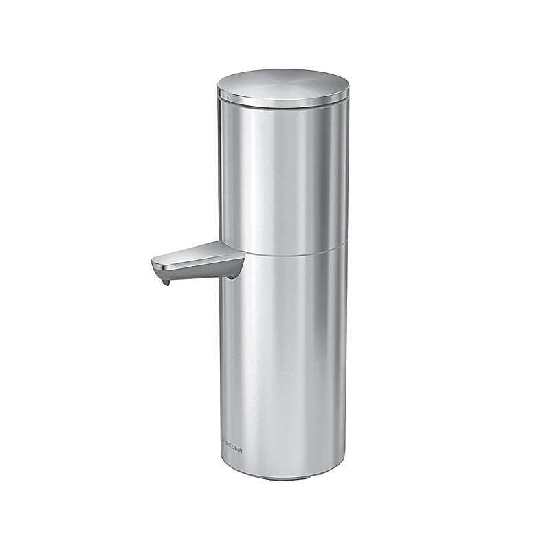 simplehuman Sensor Pump Max Universal Automatic Hand Soap/Sanitizer Dispenser, Silver (ST1500) image 1