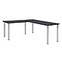 Regency Kee 72" L-Desk with 42" Return, Grey/Chrome (ML722442GYBPCM)~#|#~sp13277073_sc7