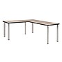 Regency Kee 66" L-Desk with 42" Return, Beige/Chrome (ML662442BEBPCM)~#|#~sp13277078_sc7