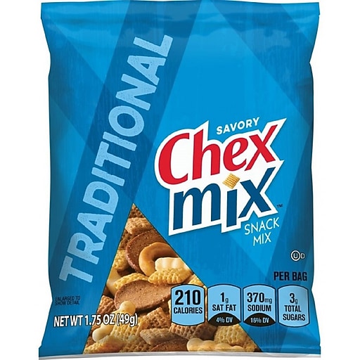 Chex Mix Traditional Savory Snack Mix, 1.75 oz., 60 Bags/Pack
