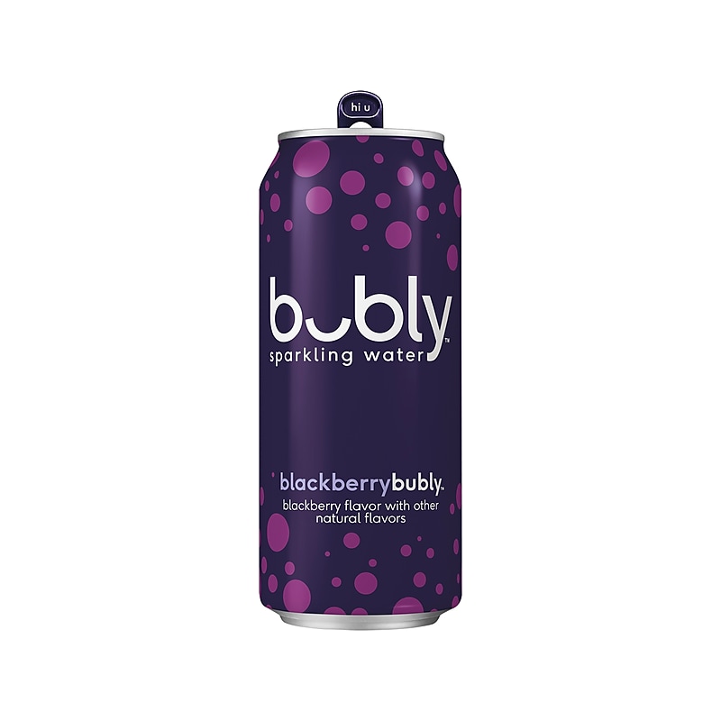 Bubly Blackberry Flavor Sparkling Water, 12 fl. oz., 8 Cans/Pack, 3 Packs/Carton (18119) image 1