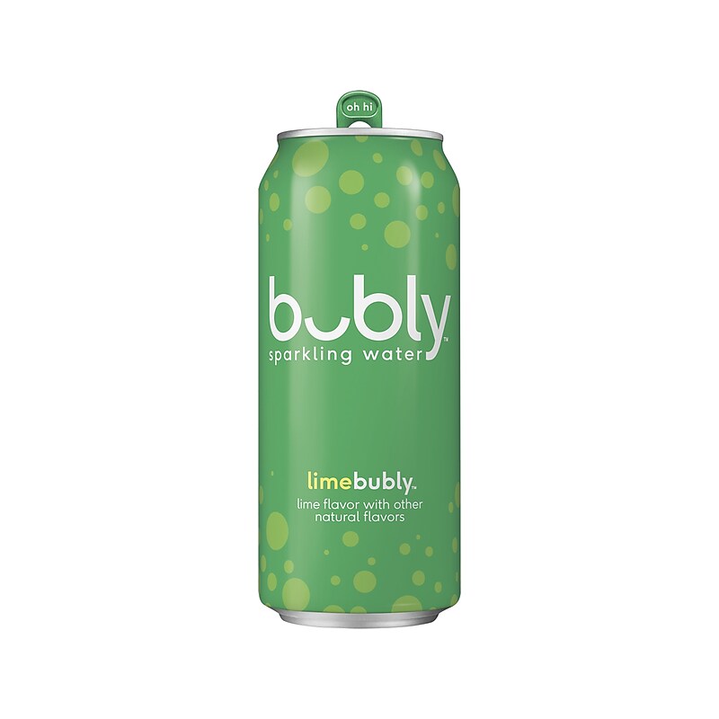 Bubly Lime Flavor Sparkling Water, 12 fl. oz., 8 Cans/Pack, 3 Packs/Carton (17144) image 1