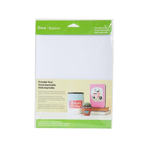 Cricut Explore Printable Vinyl 11 X 8 5 10 Sheets Pack 2002636 Staples