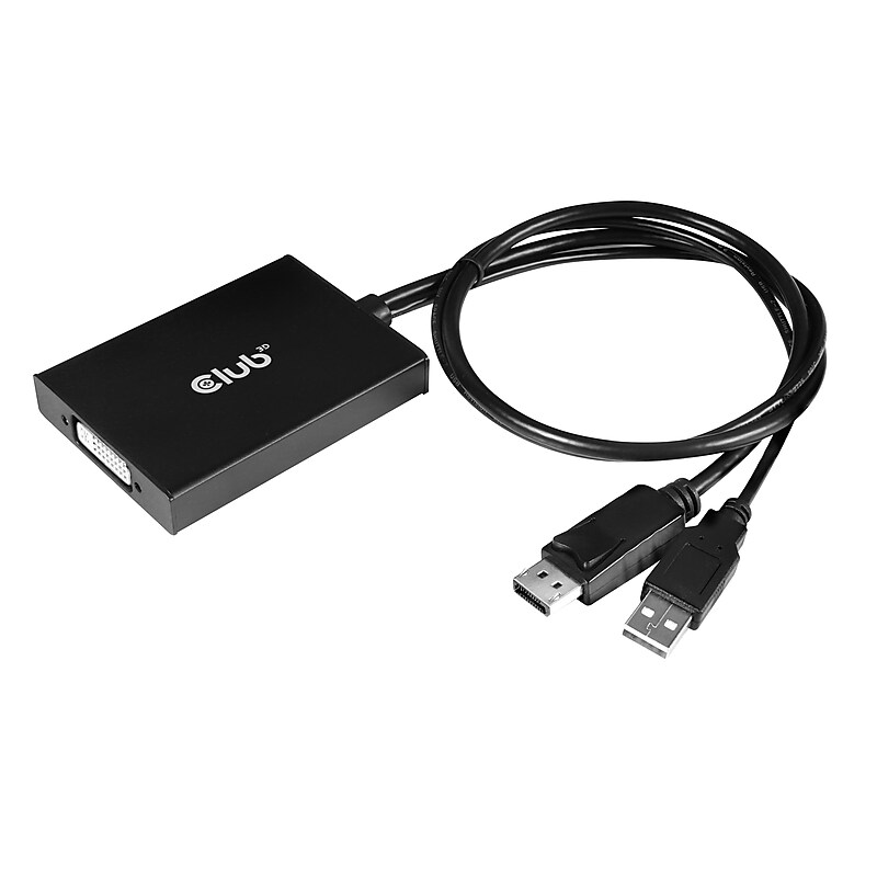 Club3D DisplayPort to Dual Link DVI-D adapter, Male/Female, CAC-1010 image 1