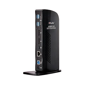 Club3D Universal USB 3.2 Gen 1 Dual 4K Display Docking Station for Laptops or UltraBooks with USB3.2 USB-A or USB-C (CSV-1460)