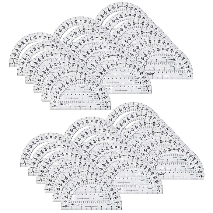 Proctor Ruler Westcott 6-Inch Transparent Protractor Ruler - Metric ...