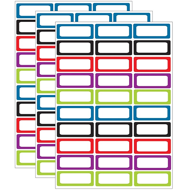 Ashley Magnetic School Name Plates, 1" x 2.5", 30/Pack, 3 Packs/Bundle (ASH10078-3) image 1