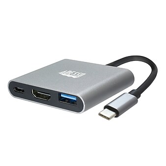 Adesso 3-in-1 USB-C Multiport Docking Station for HDMI, USB 3.0+PD & Thunderbolt 3 Compatible (AUH-4010)