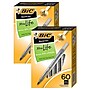 BIC Round Stic Xtra Life Ballpoint Pens, Medium Point, Black, 60/Pack, 2 Packs (BICGSM609BK-2)~#|#~sp132863911_sc7