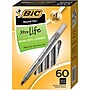 BIC Round Stic Xtra Life Ballpoint Pens, Medium Point, Black, 60/Pack, 2 Packs (BICGSM609BK-2)~#|#~sp132863912_sc7