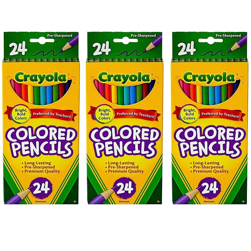 Crayola Colored Pencils, 24 Per Box, 3 Boxes (BIN4024-3) image 1