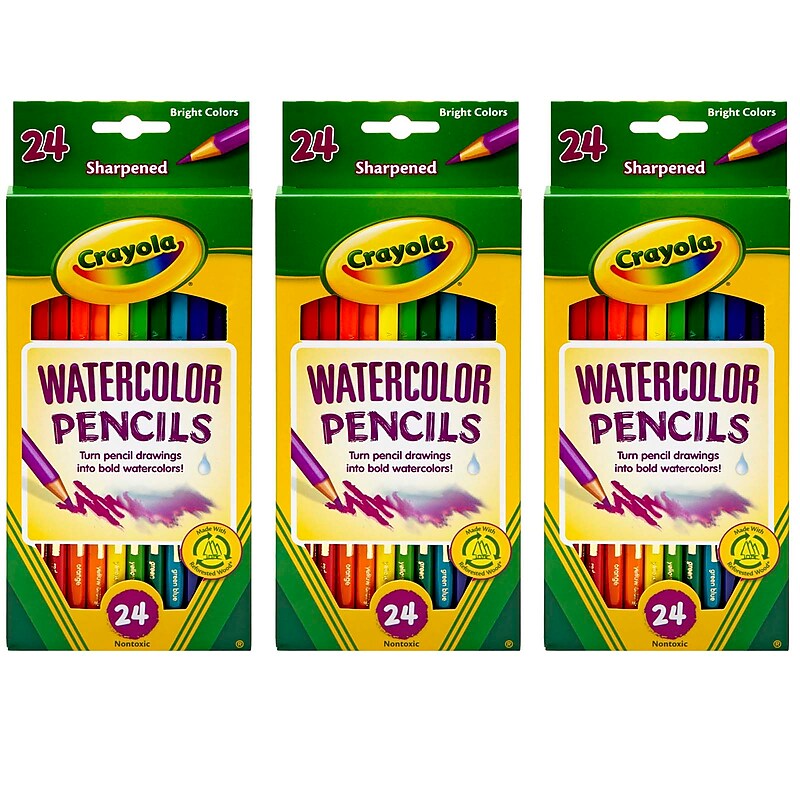 Crayola Watercolor Pencils, 24/Box, 3 Boxes (BIN4304-3) image 1