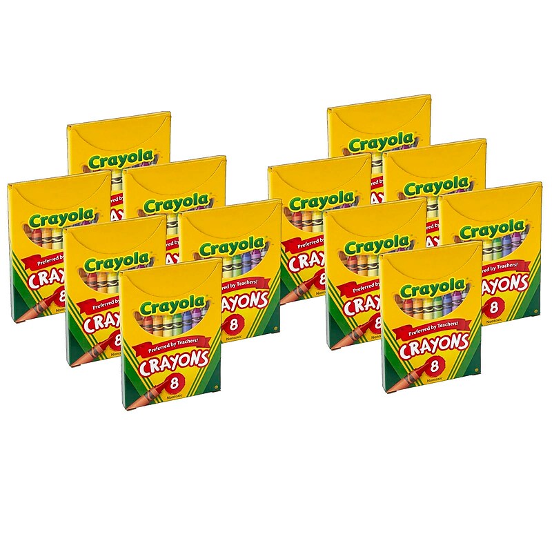 Crayola Large Crayons, 8 Colors/Box, 12 Boxes (BIN80-12) image 1