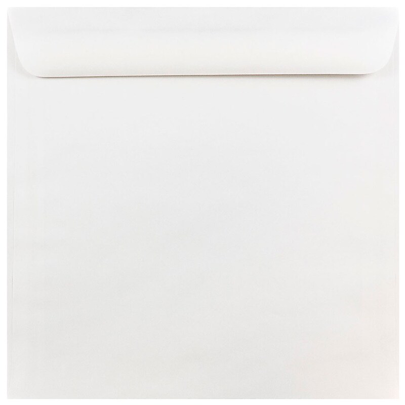 JAM Paper 10 x 10 Large Square Invitation Envelopes, White, 25/Pack (3992319) image 1