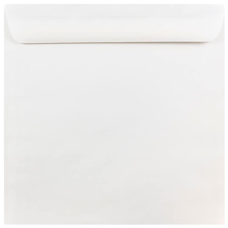 JAM Paper 10 x 10 Large Square Invitation Envelopes, White, 50/Pack (3992319I) image 1