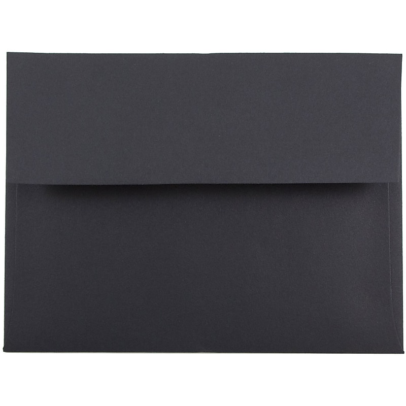 JAM Paper A6 Invitation Envelopes, 4.75 x 6.5, Black, 50/Pack (22115363I) image 1