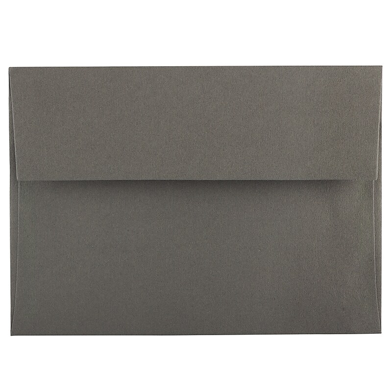 JAM Paper A7 Invitation Envelopes, 5.25 x 7.25, Dark Grey, 50/Pack (36396434I) image 1