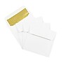 JAM Paper 6 x 6 Square Foil Lined Invitation Envelopes, White with Gold Foil, 50/Pack (3244689i)~#|#~sp132864645_sc7