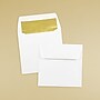 JAM Paper 6 x 6 Square Foil Lined Invitation Envelopes, White with Gold Foil, 50/Pack (3244689i)~#|#~sp132864646_sc7