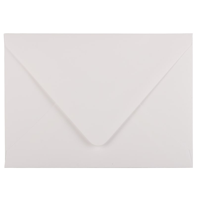 JAM Paper A7 Invitation Envelopes with Euro Flap, 5.25" x 7.25", White, 25/Pack (40234670) image 1