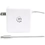 Manhattan Power Delivery Wall Charger with Built-in USB-C Cable, 60-Watts, White, (180245)~#|#~sp132865643_sc7