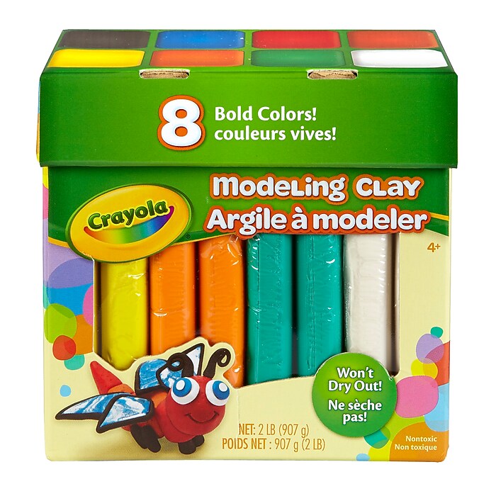 Crayola Modeling Clay, 2 lb. Jumbo Assortment, 8 Colors/Box, 3