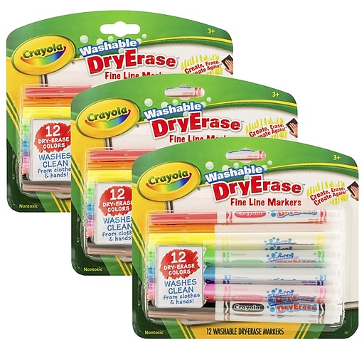 Washable Dry Erase Fine Line Markers by Crayola, LLC CYO985906