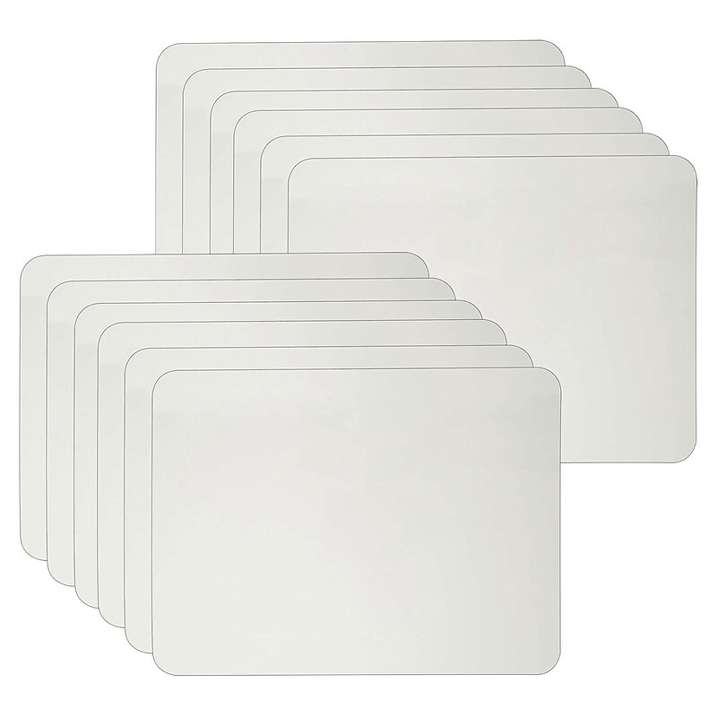 CLI Dry-Erase Whiteboard, Plain 1-Sided, 9" x 12", 12/Pack (CHL35100-12) image 1