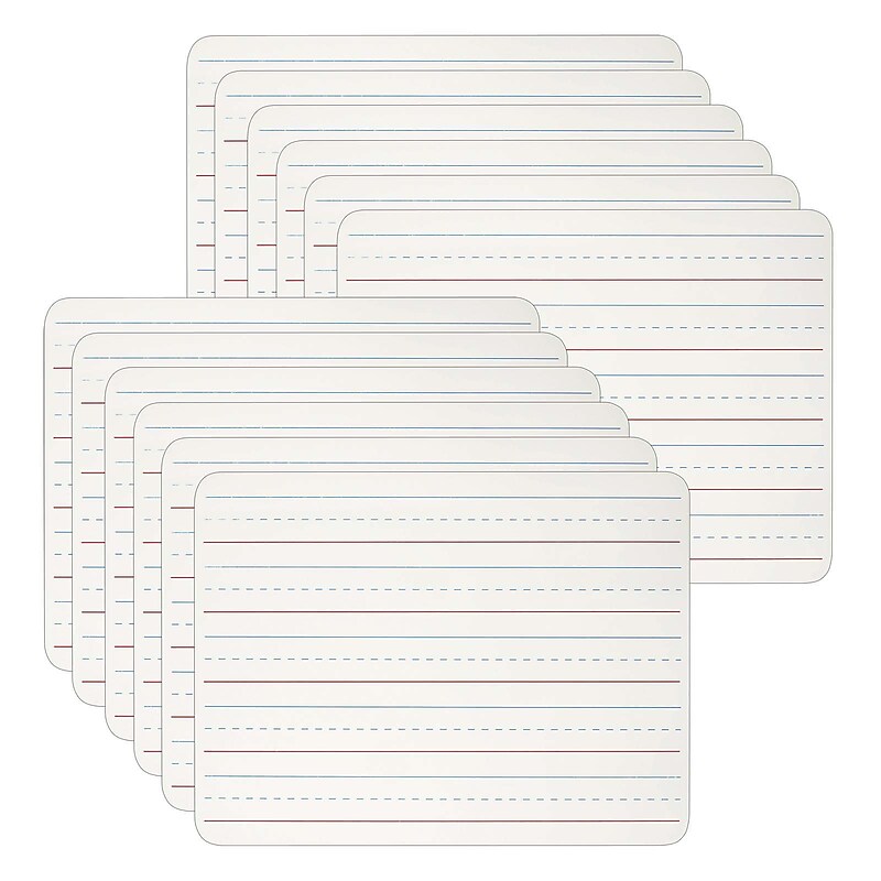 CLI 1-Sided Melamine Mobile Dry-Erase Whiteboard, 9" x 12", 12/Bundle (CHL35115-12) image 1