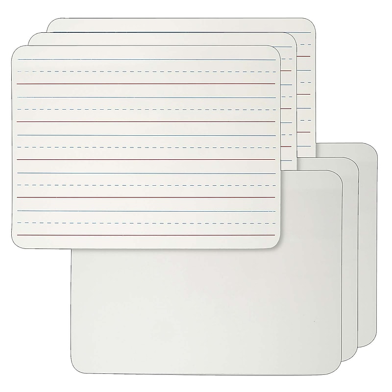 Charles Leonard 2-Sided Melamine  Mobile Dry-Erase Whiteboard, 9" x 12", Pack of 6 (CHL35120-6) image 1